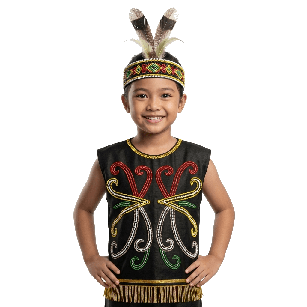 Busana Adat Dayak Kenyah Cilik - Vivi Collection