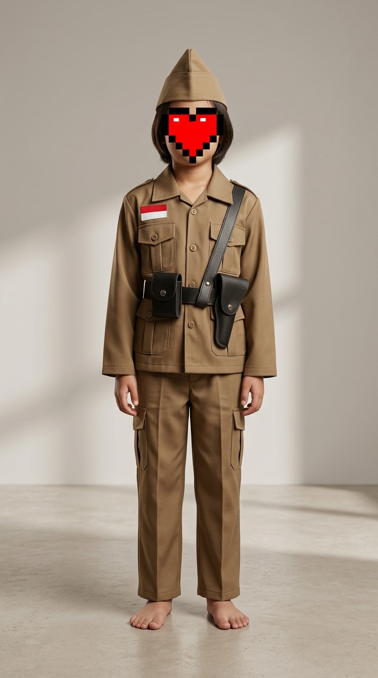 Seragam Pejuang Kemerdekaan 45 Cilik (Veteran Pahlawan)