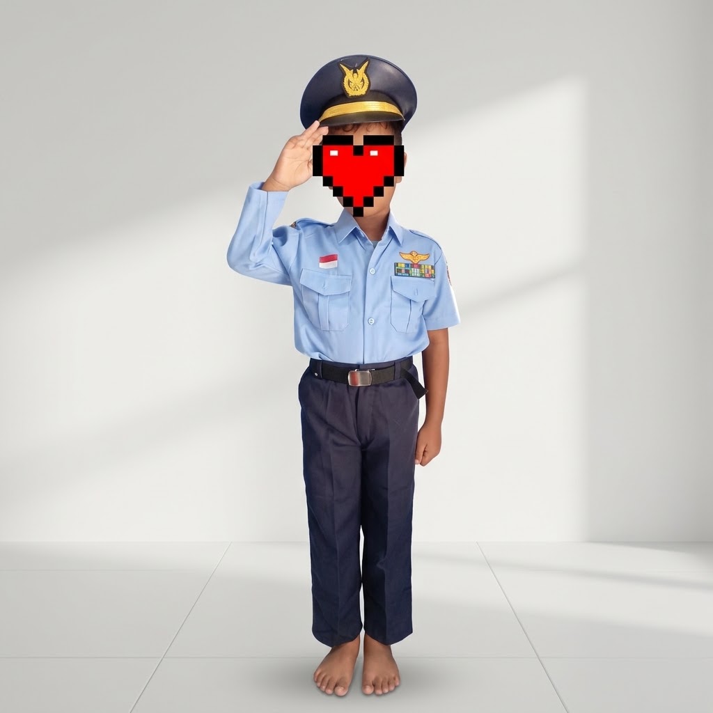 Seragam Dinas Perwira TNI-AU Cilik (Angkatan Udara)