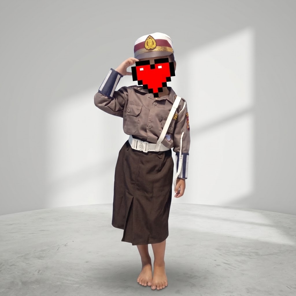 Seragam Dinas Polisi Wanita Cilik (Polwan Cilik)